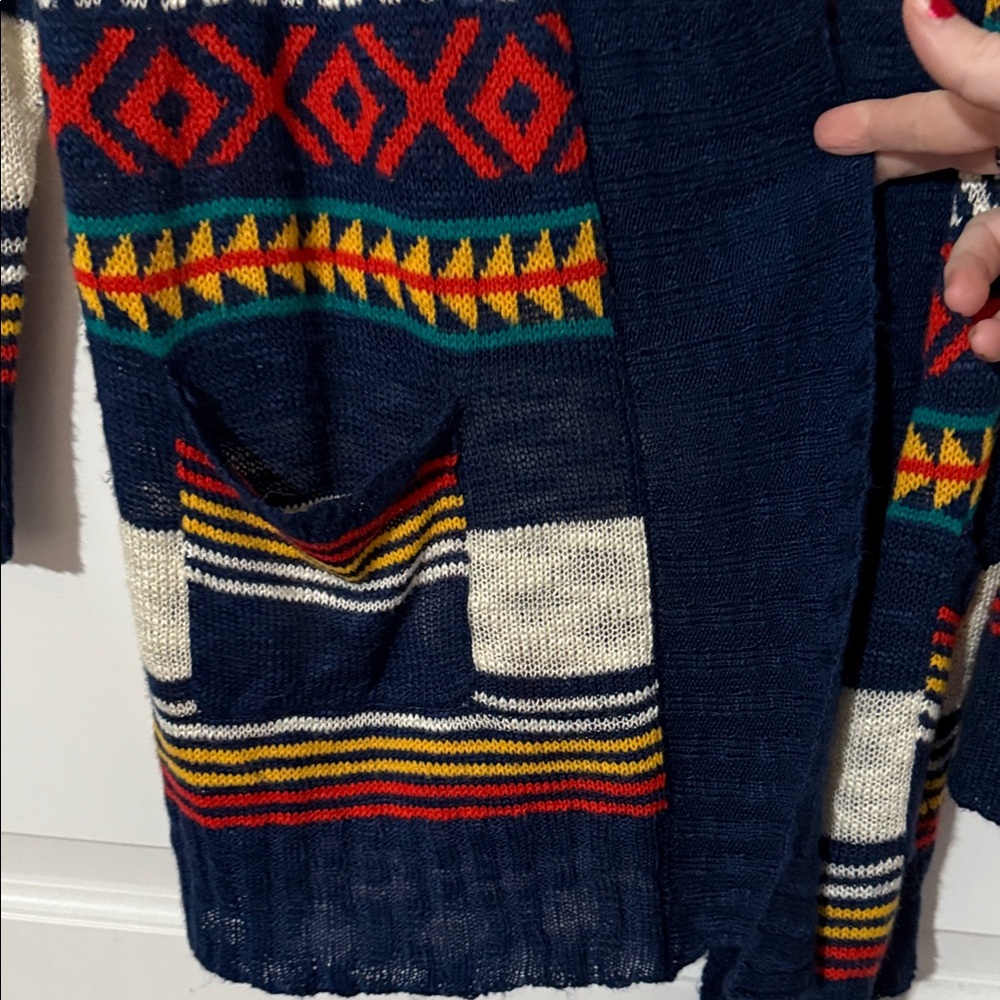 Red Camel Multicolor Patterned Cardigan - Picture 3 of 5